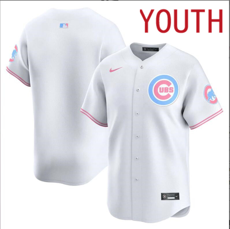 Youth  Chicago Cubs blank white 2024 Nike MLB jersey